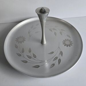 Corn Flower by W.J. Hughes Handled Tray MCM Decor Vintage